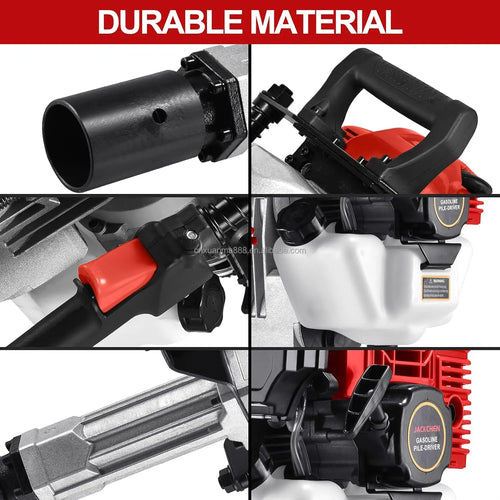 2-Stroke 52CC Earth Auger Gas Powered One Man Post Hole Digger Machine&Bit Lock  Auger Post Hole Digger Patio,Lawn & Garden